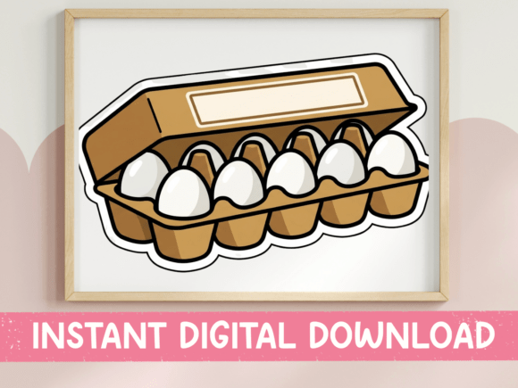 Egg Carton Sticker Design: Graphics for T-Shirt Designs