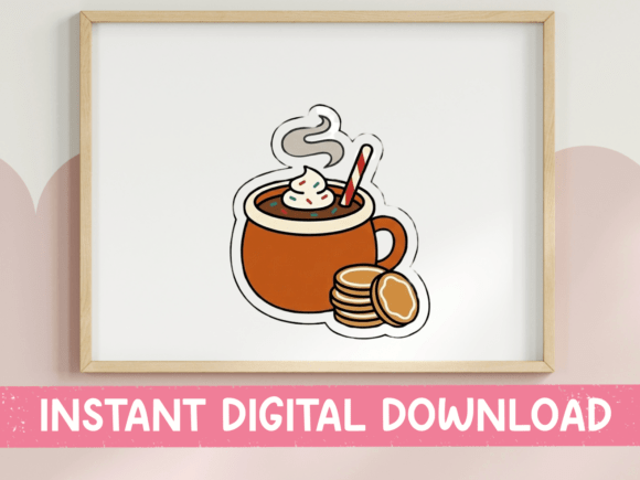Hot Cocoa and Cookies Sticker: Graphics for T-Shirt Designs