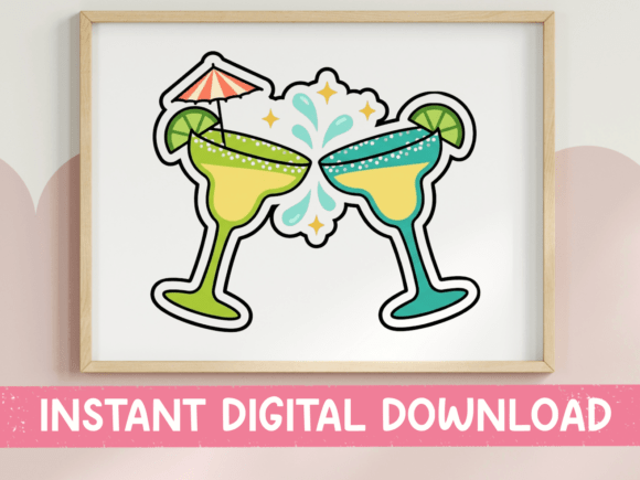 Margarita Cheers Sticker No Background: Graphics for T-Shirt Designs