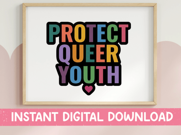 Protect Queer Youth Sticker Design