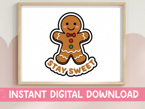 Stay Sweet Gingerbread Man Sticker Graphics